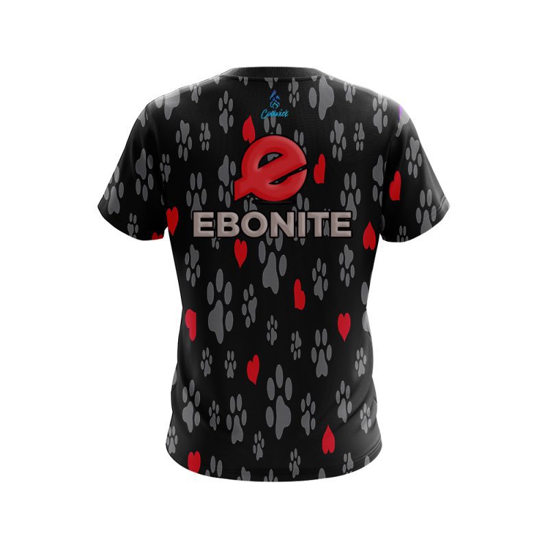 Ebonite Puppy Love Black CoolWick Bowling Jersey - Image 2
