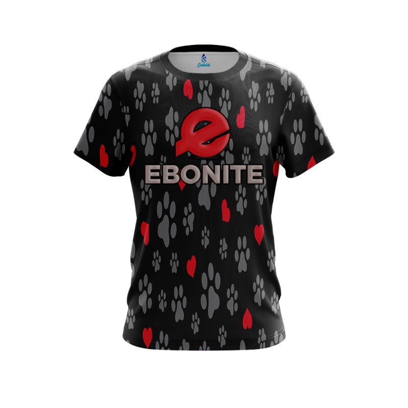 Ebonite Puppy Love Black CoolWick Bowling Jersey