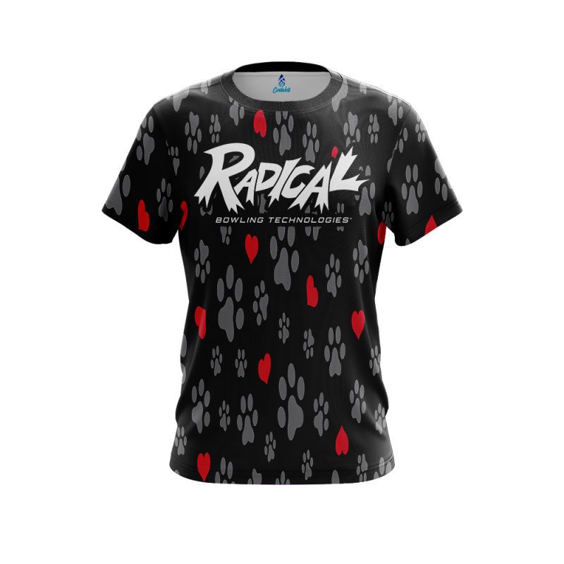 Radical Puppy Love Black CoolWick Bowling Jersey