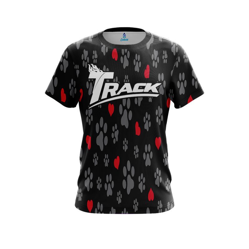 Track  Puppy Love Black CoolWick Bowling Jersey