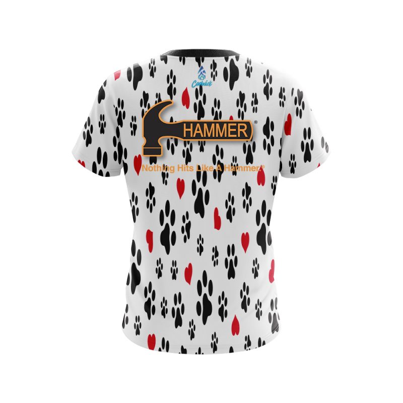 Hammer Puppy Love White CoolWick Bowling Jersey - Image 2