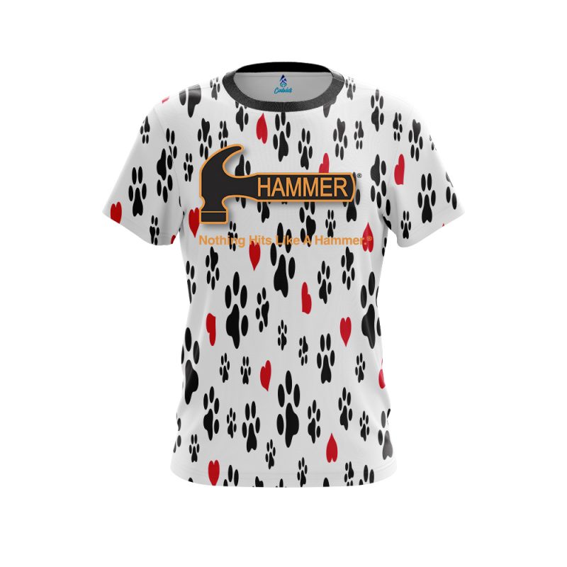 Hammer Puppy Love White CoolWick Bowling Jersey