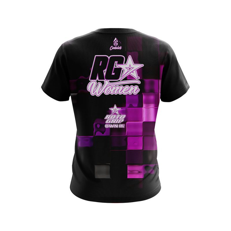 Roto Grip RG Women Purple Cubes CoolWick Bowling Jersey - Image 2