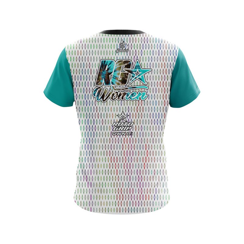 Roto Grip RG Women Rainbow Diamond Plate CoolWick Bowling Jersey - Image 2