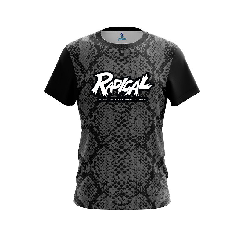 Radical Snake Skin Black CoolWick Bowling Jersey