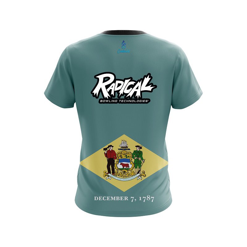 Radical Delaware Flag CoolWick Bowling Jersey - Image 2