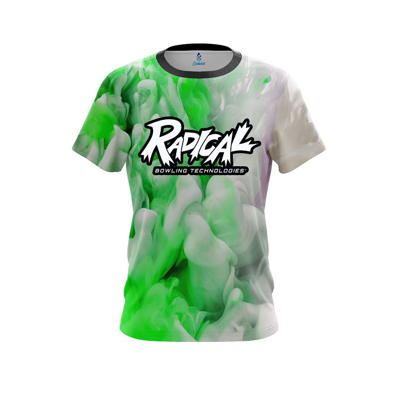 Radical Green Clouds CoolWick Bowling Jersey