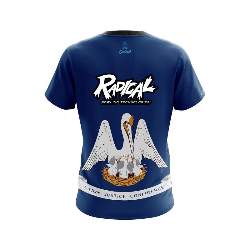 Radical Louisiana Flag CoolWick Bowling Jersey - Image 2