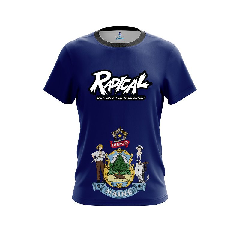 Radical Maine Flag CoolWick Bowling Jersey