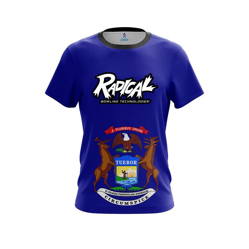 Radical Michigan Flag CoolWick Bowling Jersey