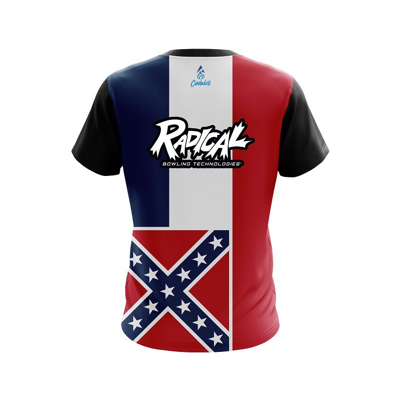 Radical Mississippi Flag CoolWick Bowling Jersey - Image 2