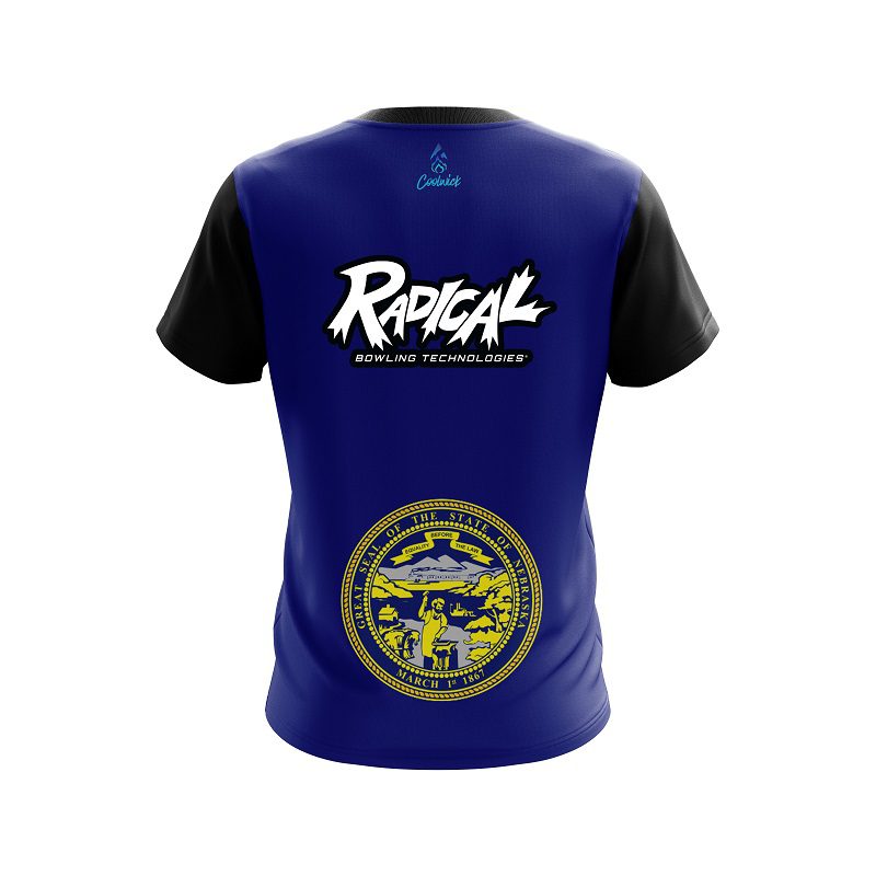 Radical Nebraska Flag CoolWick Bowling Jersey - Image 2