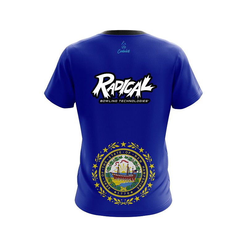 Radical New Hampshire  Flag CoolWick Bowling Jersey - Image 2