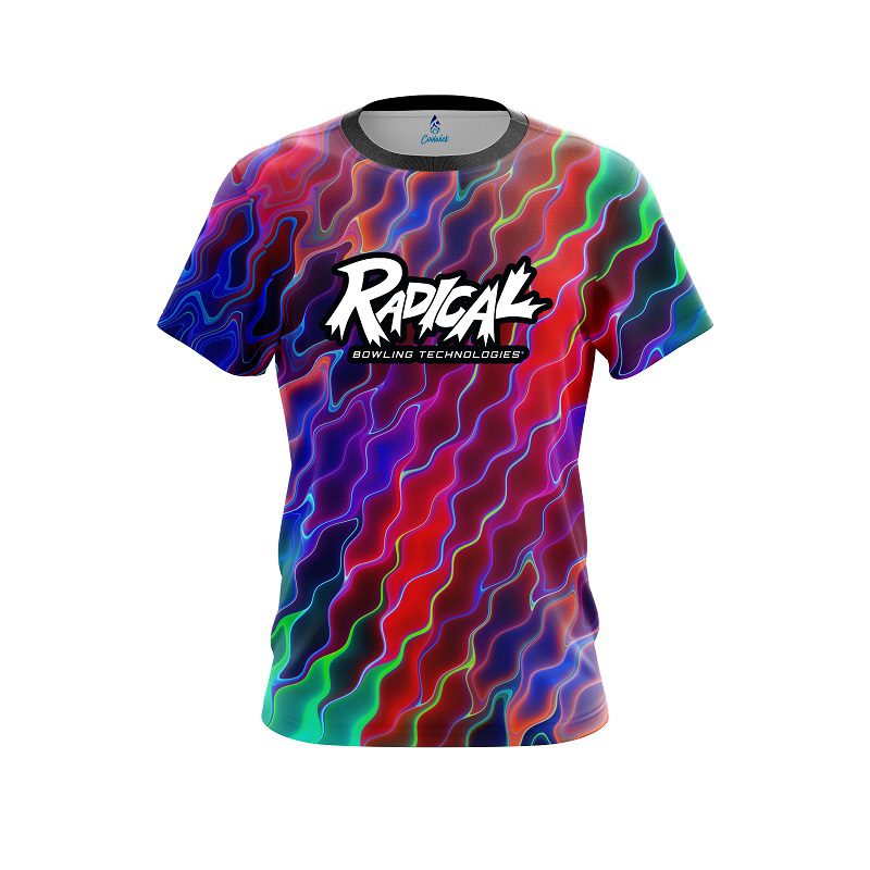 Radical Psychedelic Electric Wave CoolWick Bowling Jersey