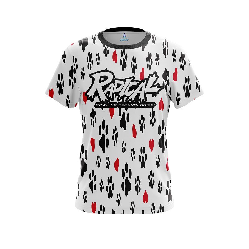 Radical Puppy Love White CoolWick Bowling Jersey