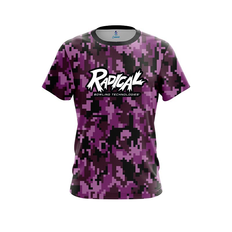 Radical Digital Camo Purple CoolWick Bowling Jersey