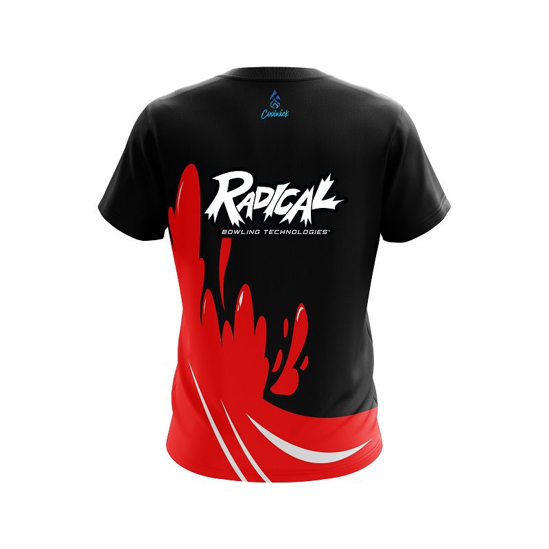 Radical Red Splash CoolWick Bowling Jersey - Image 2