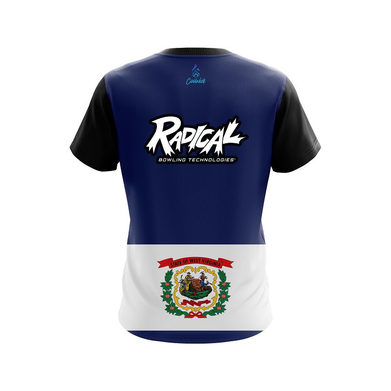Radical West Virginia Flag CoolWick Bowling Jersey - Image 2