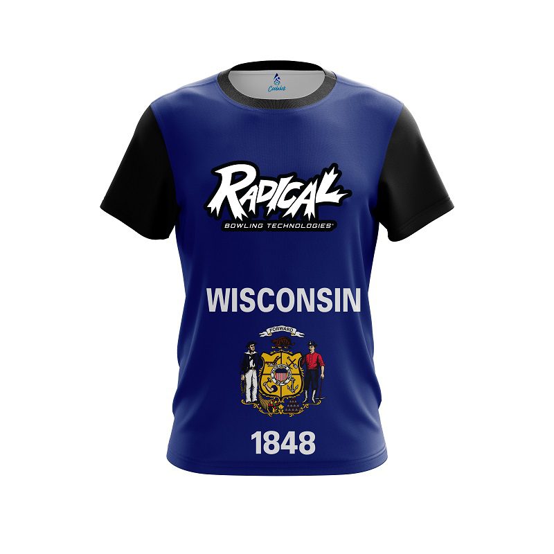 Radical Wisconsin  Flag CoolWick Bowling Jersey