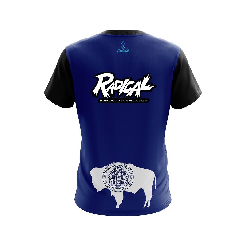 Radical Wyoming Flag CoolWick Bowling Jersey - Image 2