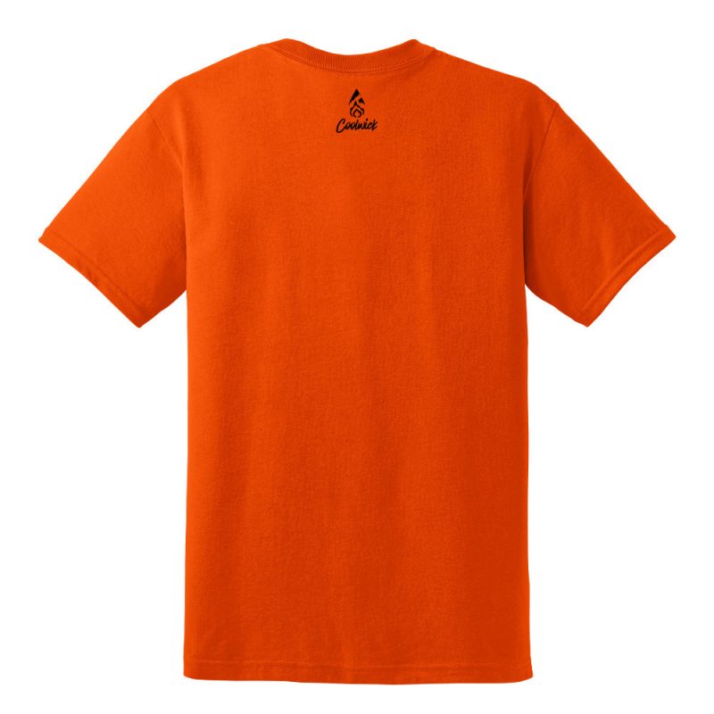 Rhino Page Men's CoolWick 50/50 Bowling T-Shirt Orange Black - Image 2