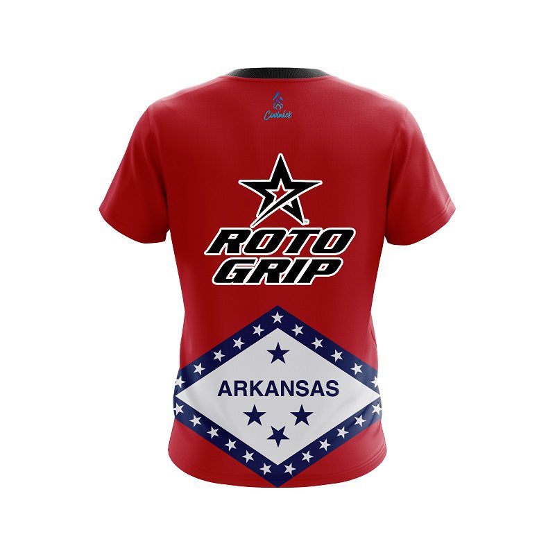 Roto Grip Arkansas flag CoolWick Bowling Jersey - Image 2