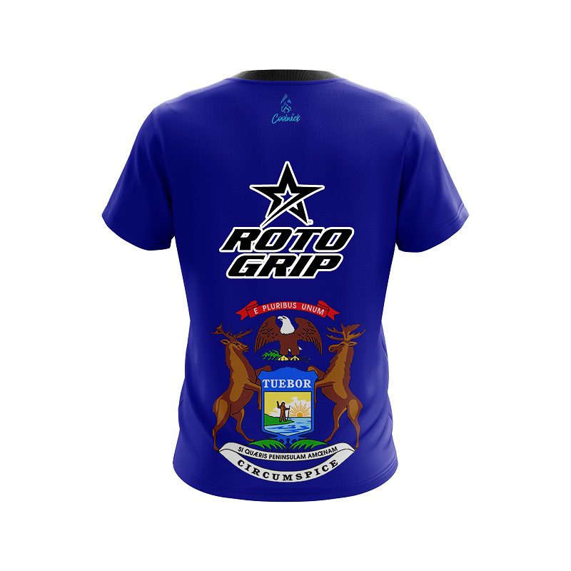 Roto Grip Michigan flag CoolWick Bowling Jersey - Image 2