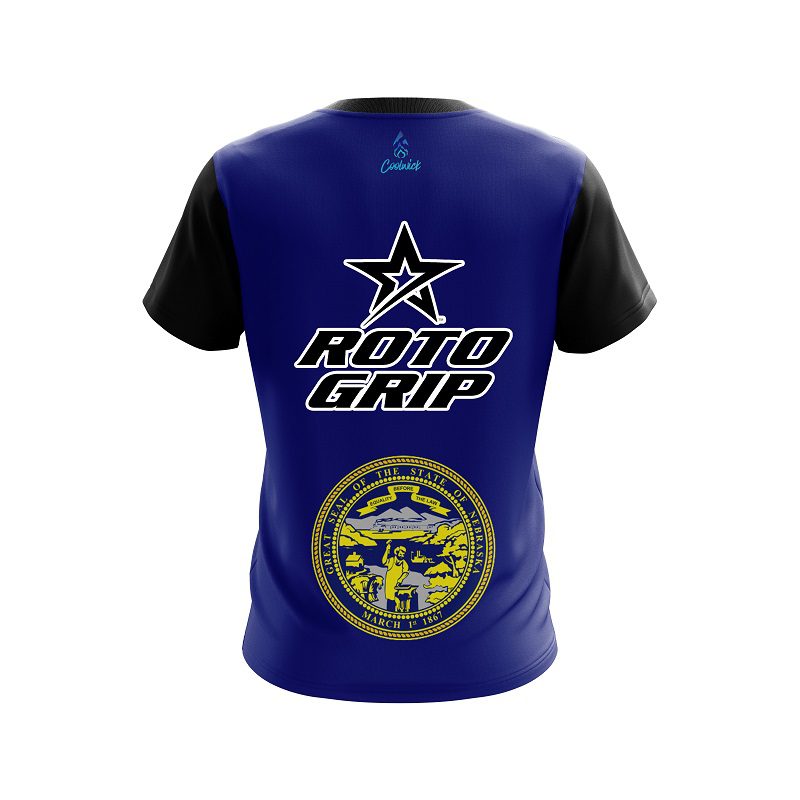Roto Grip Nebraska flag CoolWick Bowling Jersey - Image 2