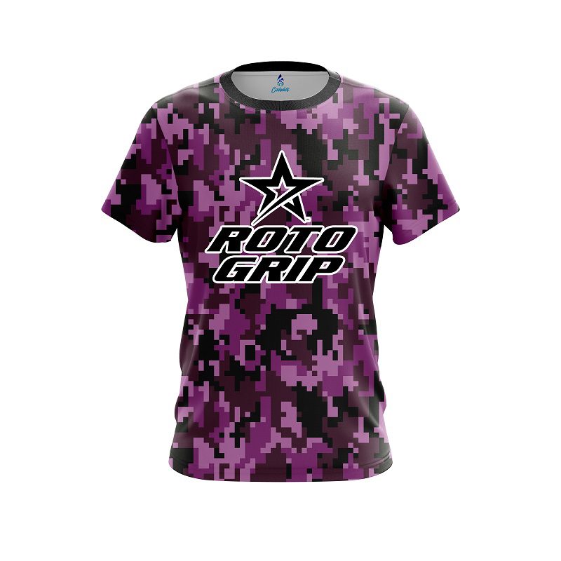 Roto Grip Digital Camo Purple CoolWick Bowling Jersey