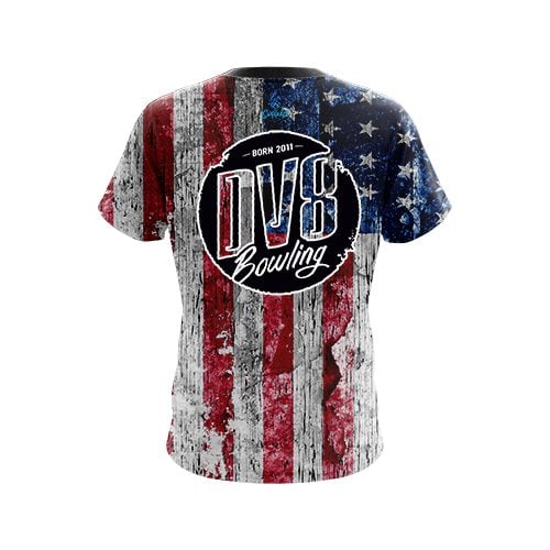 DV8 Rustic USA Flag Shirt CoolWick Bowling Jersey - Image 2