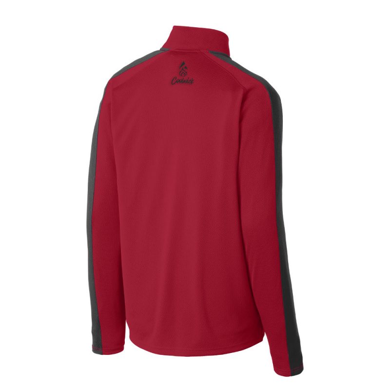 Jason Sterner Flash CoolWick Bowling 1/4-Zip Pullover Red Black - Image 2