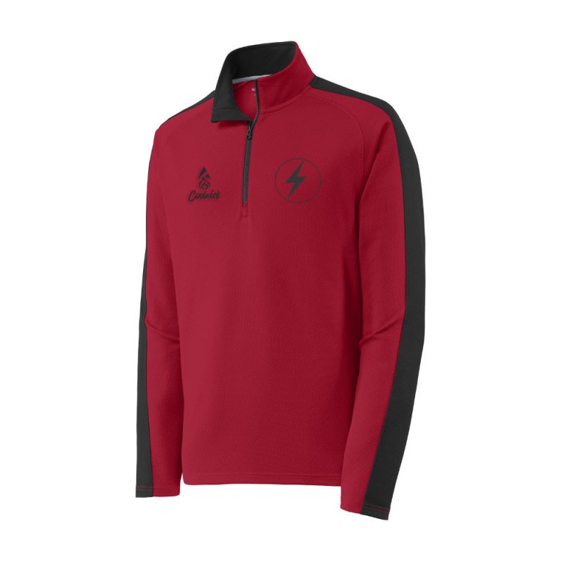 Jason Sterner Flash CoolWick Bowling 1/4-Zip Pullover Red Black