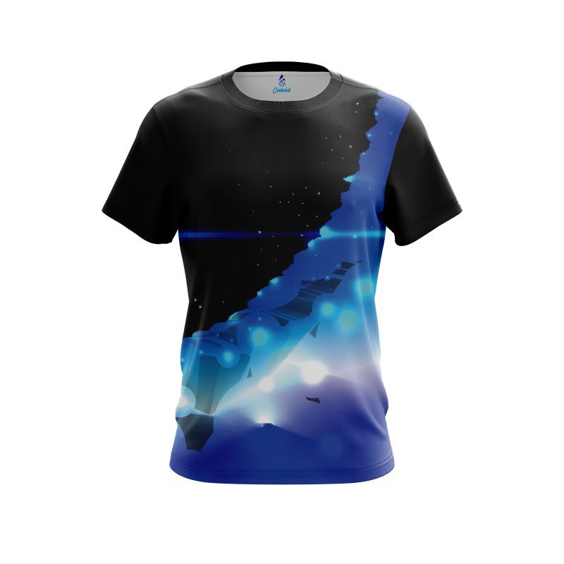 Plain Space Pixel Mountain  CoolWick Bowling Jersey