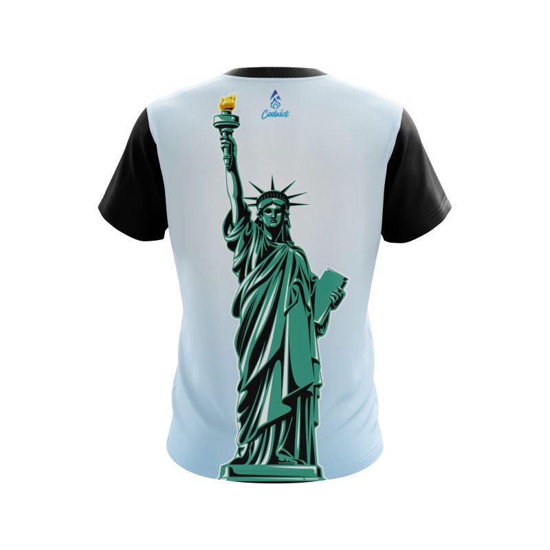 900 Global Statue Of Liberty CoolWick Bowling Jersey - Image 2