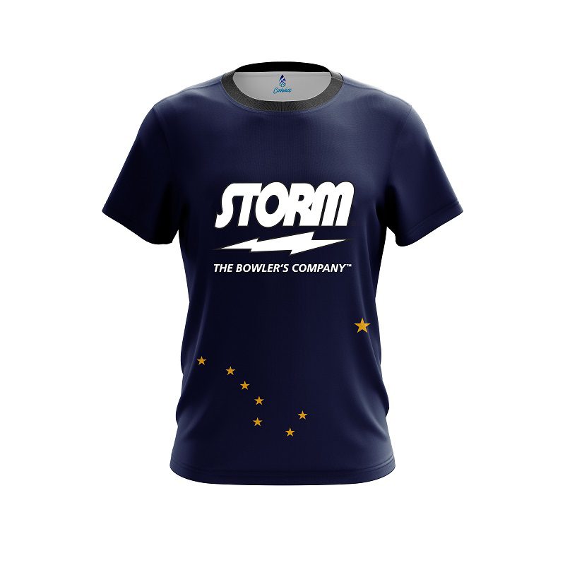 Storm Alaska Flag CoolWick Bowling Jersey