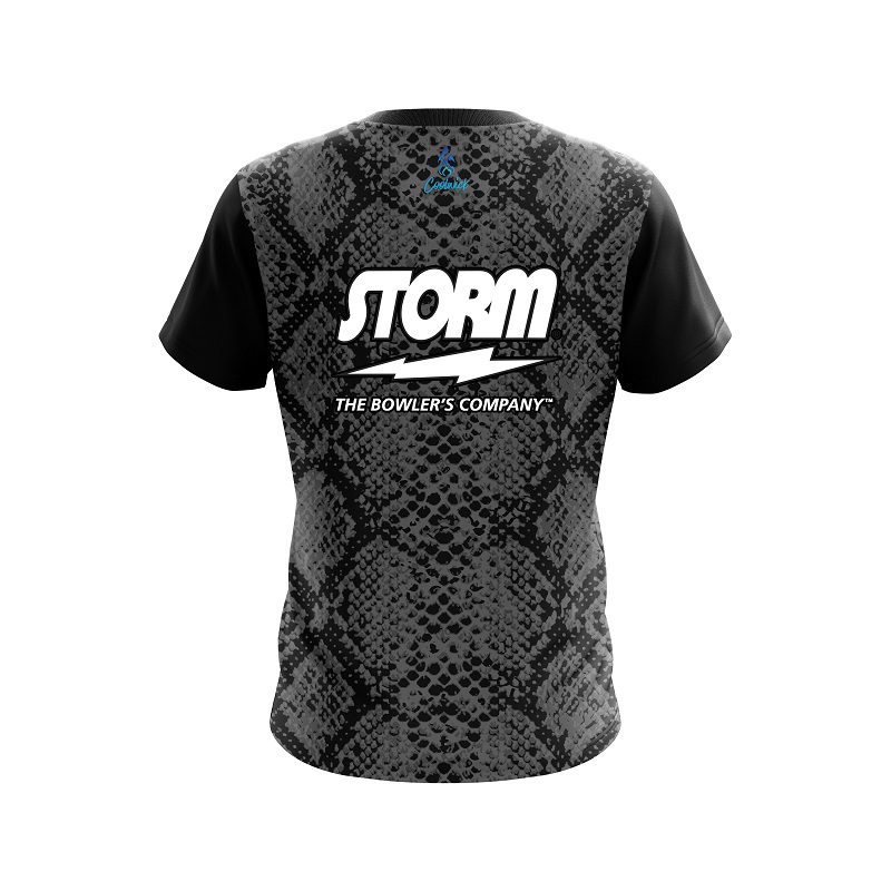 Storm Snake Skin Black CoolWick Bowling Jersey - Image 2