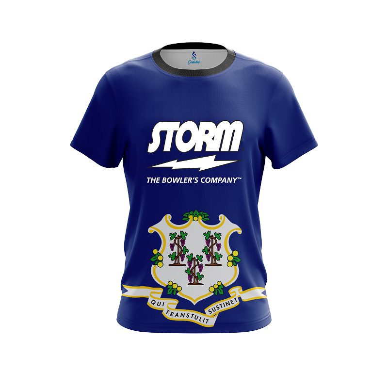 Storm Connecticut Flag CoolWick Bowling Jersey