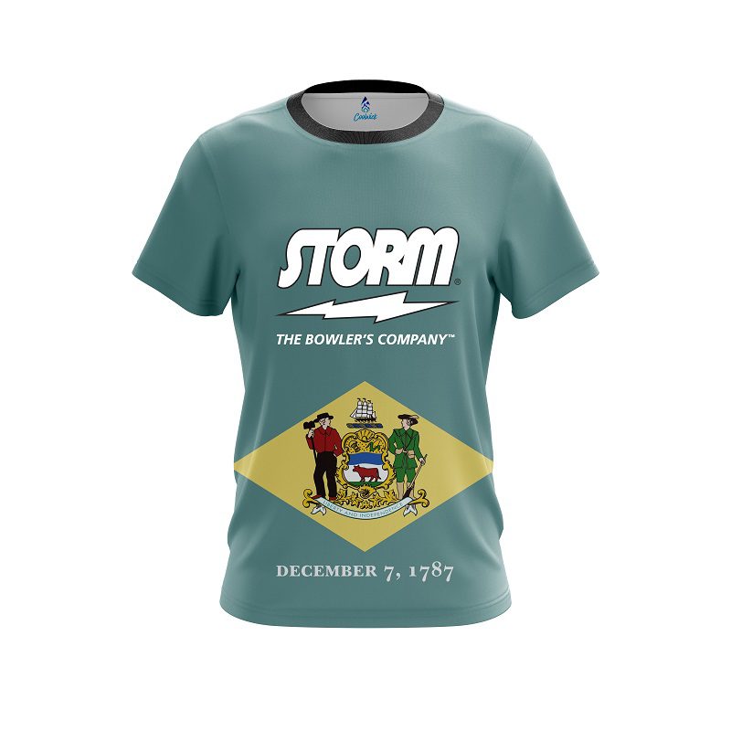 Storm Delaware Flag CoolWick Bowling Jersey