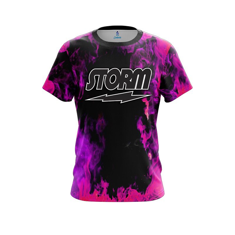 Storm Pink Flame CoolWick Bowling Jersey