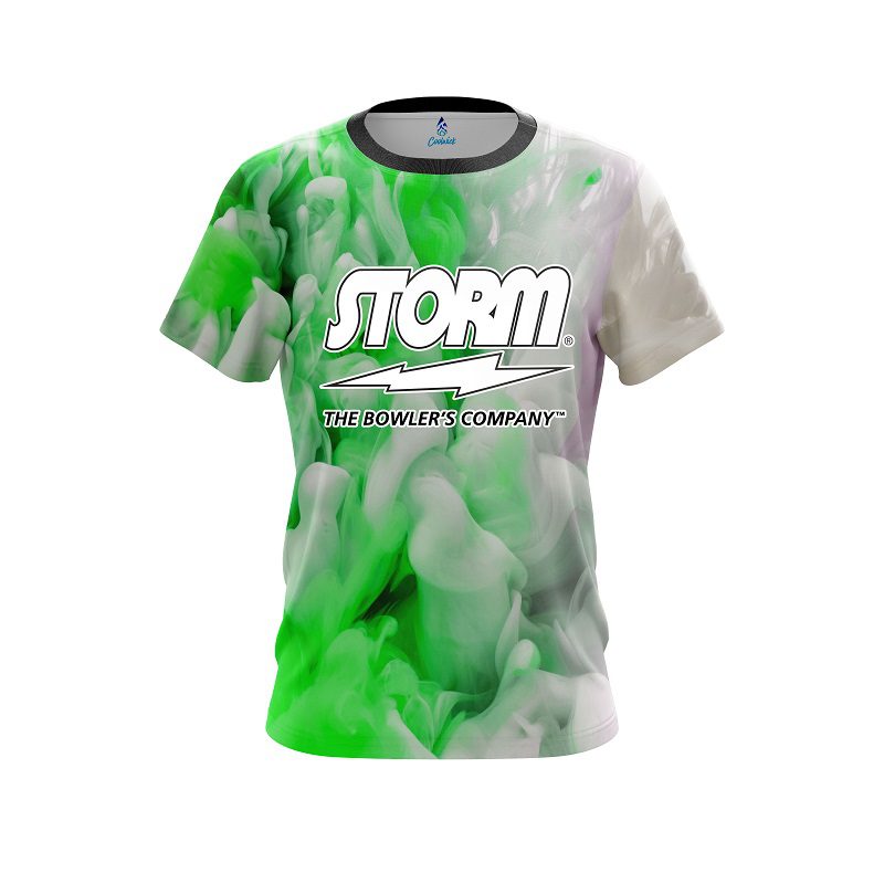Storm Green Clouds CoolWick Bowling Jersey