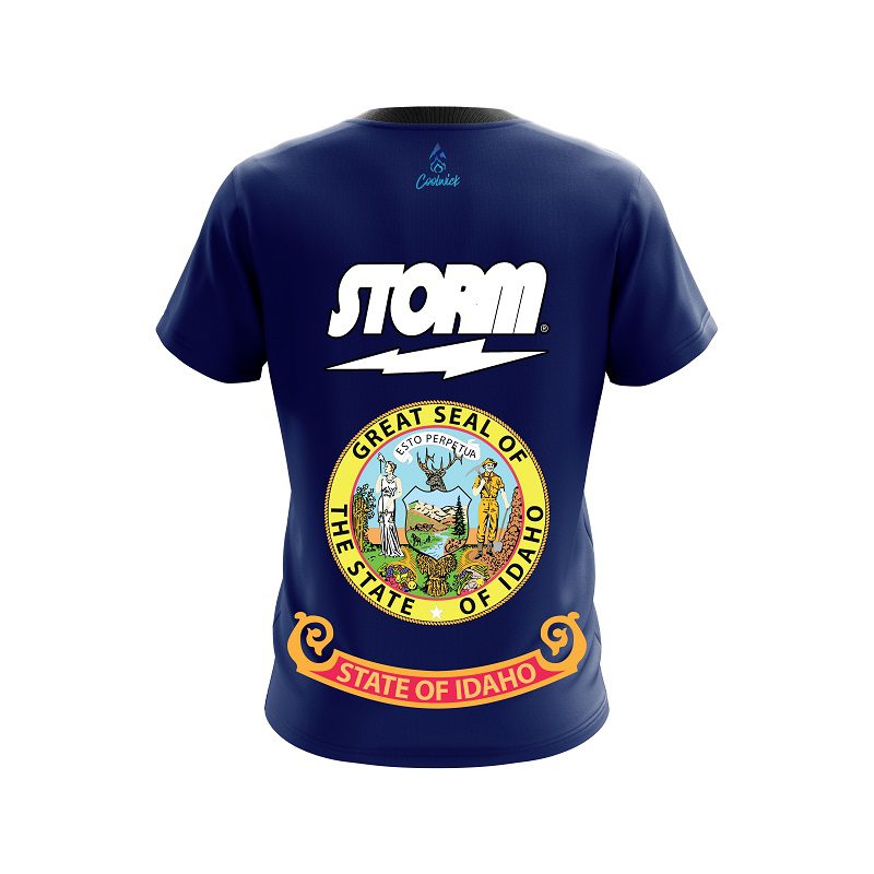 Storm Idaho Flag CoolWick Bowling Jersey - Image 2