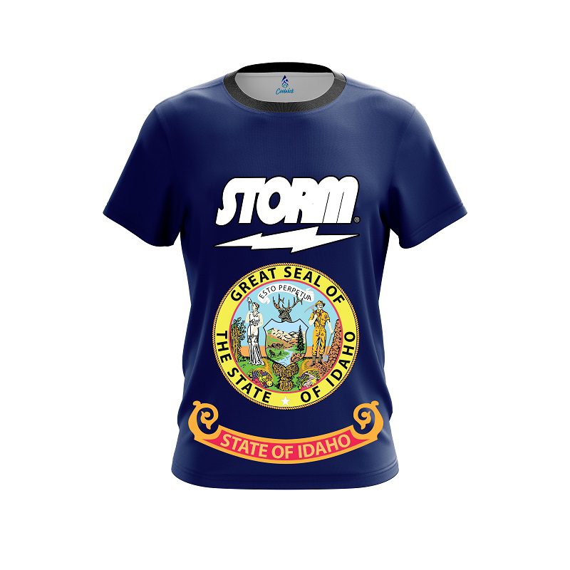 Storm Idaho Flag CoolWick Bowling Jersey
