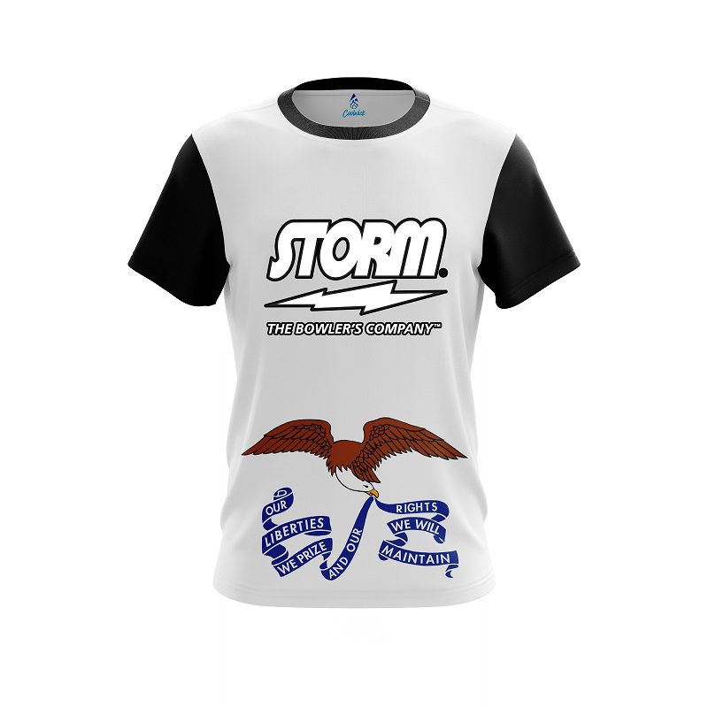 Storm Iowa Flag CoolWick Bowling Jersey