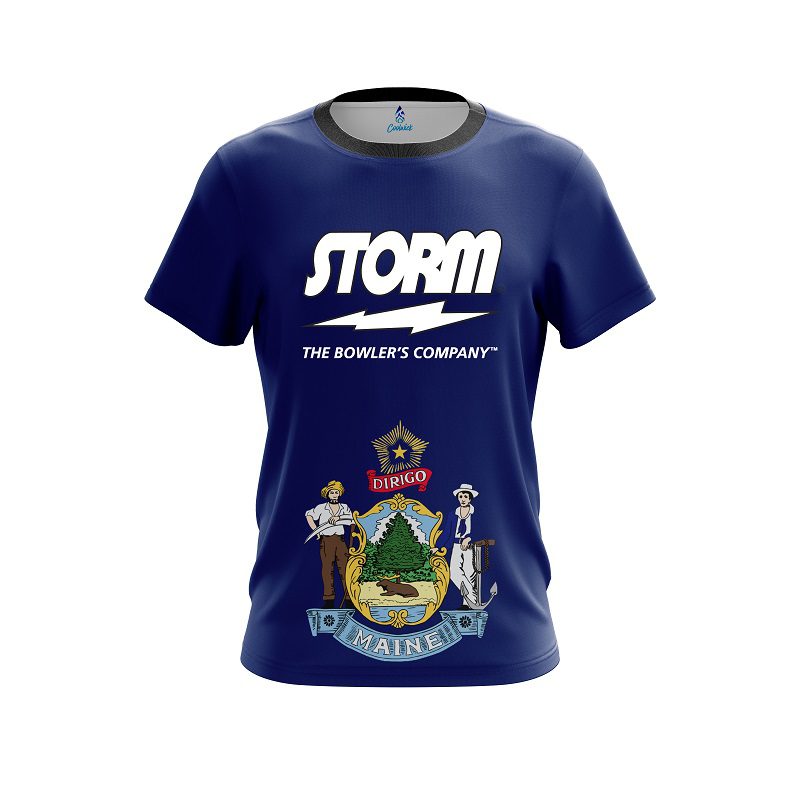 Storm Maine Flag CoolWick Bowling Jersey