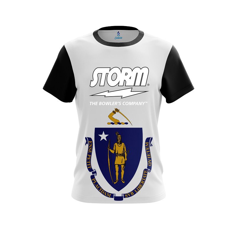 Storm Masssachucets Flag CoolWick Bowling Jersey