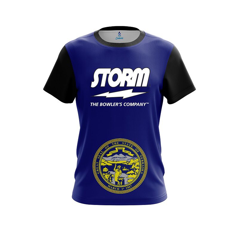 Storm Nebraska Flag CoolWick Bowling Jersey