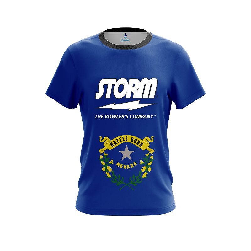 Storm Nevada Flag CoolWick Bowling Jersey