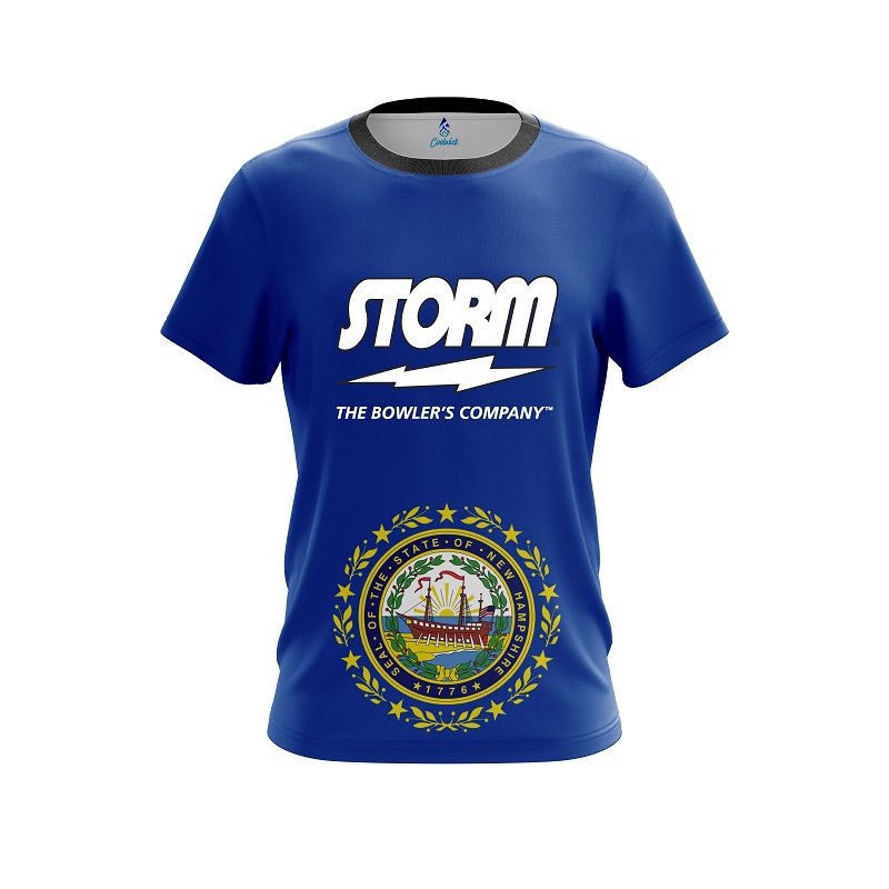 Storm New Hampshire Flag CoolWick Bowling Jersey