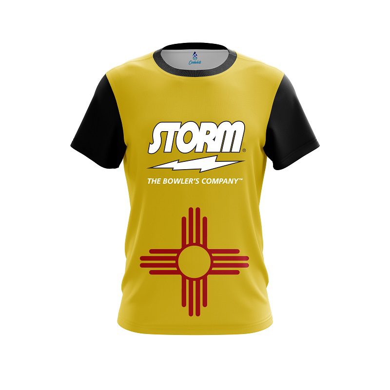 Storm New Mexico Flag CoolWick Bowling Jersey