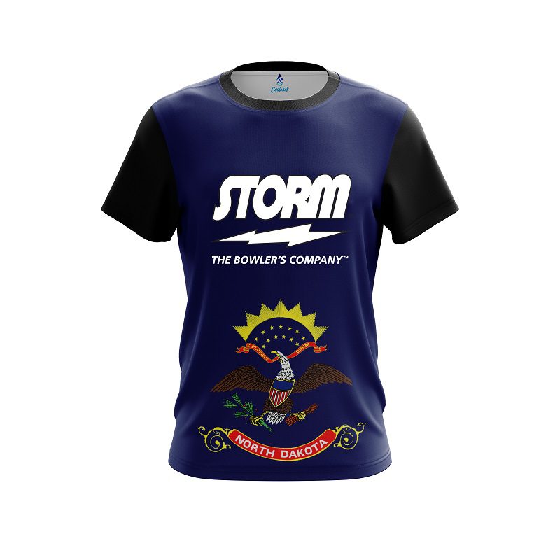 Storm North Dakota Flag CoolWick Bowling Jersey